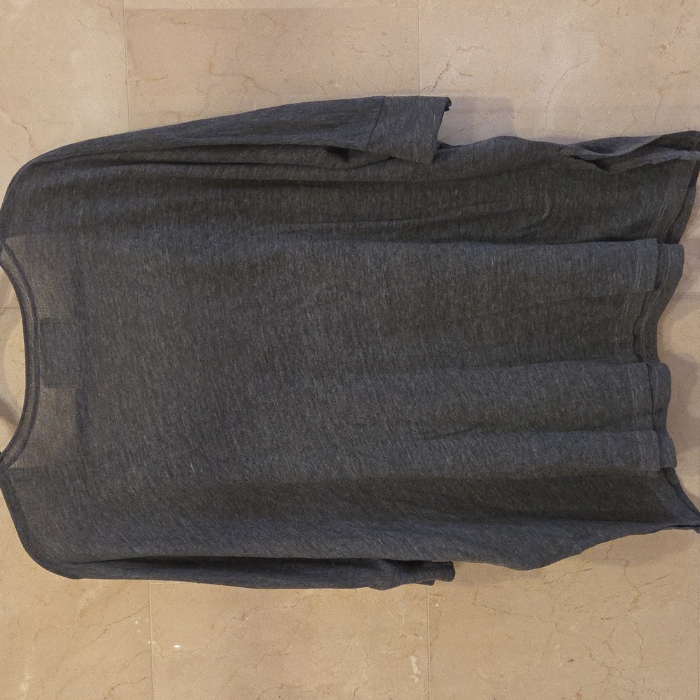 WOMEN'S NATION BY JEN MENCHACHA OVERSIZED GREY SHORT SLEEVE T SHIRT Sz 2 $90 - Picture 4 of 6